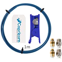 Ceality 1 Meter Capricorn XS Series PTFE Bowden Tubing Low Friction with 2PCS Large and Small Pneumatic Couplers for 1…